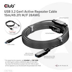 club3D USB kabel USB 3.2 Gen1 konektor rj45 15.00 m černá CAC-1406