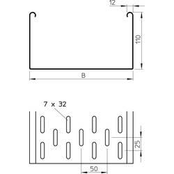 OBO Bettermann 6060196 kabelový žlab (d x š x v) 3 m x 200.00 mm x 110.00 mm 3 m