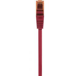 Renkforce RF-5047416 RJ45 síťové kabely, propojovací kabely CAT 6 U/UTP 0.50 m červená s ochranou, samozhášecí 1 ks