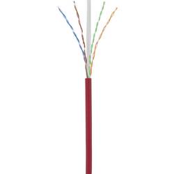 Renkforce RF-5047416 RJ45 síťové kabely, propojovací kabely CAT 6 U/UTP 0.50 m červená s ochranou, samozhášecí 1 ks