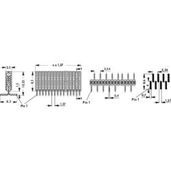 Fischer Elektronik zásuvková lišta Počet řádků: 1 Počet kontaktů v řadě: 20 10027161 1 ks Piece