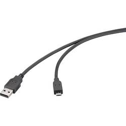 Renkforce USB kabel USB 2.0 USB-A zástrčka, USB Micro-B zástrčka 2.00 m černá RF-6830432