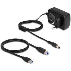 Delock 64187 USB B, SATA 6 Gb/s, DC zásuvka 3,5 mm dokovací stanice pro pevný disk s funkcí klonování, s funkcí mazání