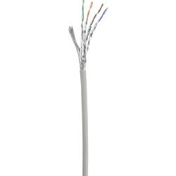 Renkforce RF-4724288 RJ45 síťové kabely, propojovací kabely CAT 6 1.00 m šedá s ochranou, pozlacené kontakty, samozhášecí 1 ks