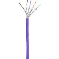 Renkforce RF-4724918 RJ45 síťové kabely, propojovací kabely CAT 6 S/FTP 1.00 m fialová s ochranou, pozlacené kontakty, samozhášecí 1 ks