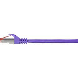 Renkforce RF-4724918 RJ45 síťové kabely, propojovací kabely CAT 6 S/FTP 1.00 m fialová s ochranou, pozlacené kontakty, samozhášecí 1 ks