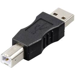 adaptér USB 2.0 Renkforce [1x USB 2.0 zástrčka A - 1x USB 2.0 zástrčka B], černá
