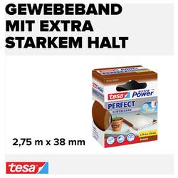 tesa PERFECT 56343-00041-03 páska se skelným vláknem tesa® Extra Power hnědá (d x š) 2.75 m x 38 mm 1 ks