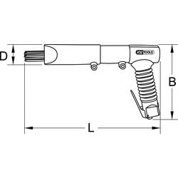 KS Tools 515.3070 #####Druckluft-Nadelentroster 1/4 (6,3 mm) 1 ks