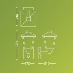 Philips LED Kinno 929004141401 venkovní nástěnné osvětlení E27 černá