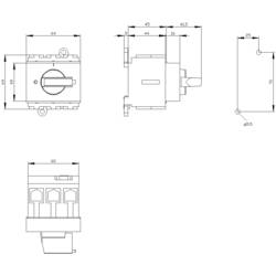 černá 3pólový 35 mm² 63 A 690 V/AC Siemens 3LD25300TK11