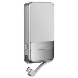 ECOFLOW Rapid 5000 powerbanka Li-Ion, 5000 mAh, MagSafe, Bezdrátové nabíjení Qi, USB-C®, Bezdrátové nabíjení, stříbrná