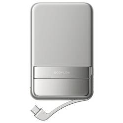 ECOFLOW Rapid 5000 powerbanka Li-Ion, 5000 mAh, MagSafe, Bezdrátové nabíjení Qi, USB-C®, Bezdrátové nabíjení, stříbrná