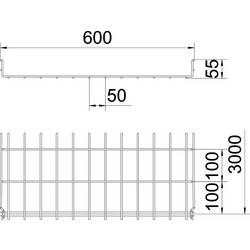 OBO Bettermann 6001085 Mřížkový žlab (d x š x v) 3 m x 600.00 mm x 55.00 mm 3 m