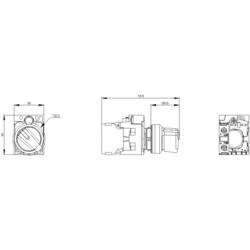 Siemens 3SU11002BF601BA0 3SU1100-2BF60-1BA0 kloubový spínač plastový přední prstenec otočný přepínač černá, bílá 1 x 90 ° 1 ks Piece