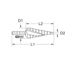 KS Tools 330.2383 3302383 HSS stupňovitý vrták 1 ks