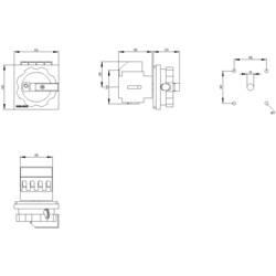 černá 3pólový 6 mm² 16 A 690 V/AC Siemens 3LD20030TK51