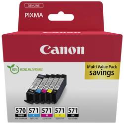 Canon Ink PGI-570 CLI-571 originál kombinované balení černá, černá, azurová, purppurová, žlutá 0372C006
