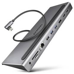 AXAGON HMC-4KX3 USB Hub HDMI™, USB-C®, USB 2.0, USB 3.0, RJ45 , jack, microSD, mini DisplayPort USB 3.0 5 GBit/s