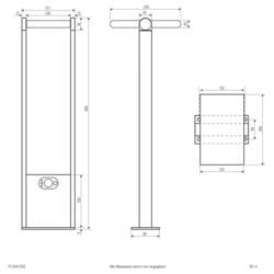 EVN PLS541502 PLS541502 venkovní solární stojanové světlo s PIR senzorem LED pevně vestavěné LED 1.6 W antracitová