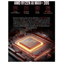 GMKtec Workstation Mini PC, Superpočítač pro AI (umělou inteligenci) EVO-X2 AMD Ryzen AI Max+ 395 64+1TB DDR5X AMD Ryzen AI Max+ 395 5.1 GHz 64 GB RAM 1 TB SSD