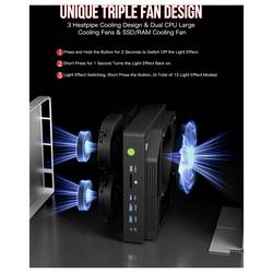 GMKtec Workstation Mini PC, Superpočítač pro AI (umělou inteligenci) EVO-X2 AMD Ryzen AI Max+ 395 64+1TB DDR5X AMD Ryzen AI Max+ 395 5.1 GHz 64 GB RAM 1 TB SSD