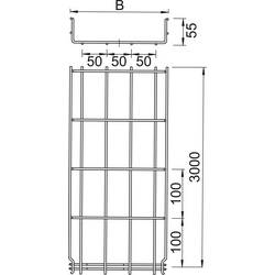 OBO Bettermann 6001080 Mřížkový žlab (d x š x v) 3 m x 400.00 mm x 55.00 mm 3 m