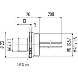 binder 76 0431 0111 00012-0200 neupravený zástrčkový konektor pro senzory - aktory, 76 0431 0111 00012-0200-20, piny: 12, 1 ks