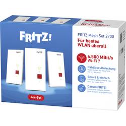 FRITZ! WiFi 7 Repeater	 FRITZ!Mesh Set 2700 3er-Set, 20003143, Wi-Fi, LAN, 6.5 GBit/s, Wi-Fi 7, meshový, Podpora aplikace