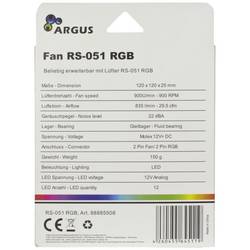 Inter-Tech INTER-TECH - Argus RS-051 RGB - Gehäuselüfter - 120 mm chladič procesoru s větrákem černá (š x v x h) 120 x 25 x 120 mm