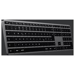 Satechi Slim X3 Bluetooth® klávesnice německá, QWERTZ antracitová tlačítka multimédií, s číselnou klávesnicí, s podsvícením