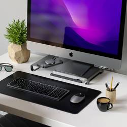 Satechi Slim X3 Bluetooth® klávesnice německá, QWERTZ antracitová tlačítka multimédií, s číselnou klávesnicí, s podsvícením