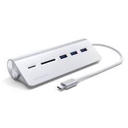 Satechi ST-TCHCRS USB Hub 3 porty USB-A, SD, microSD USB 3.0 5 GBit/s stříbrná ST-TCHCRS