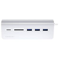 Satechi ST-TCHCRS USB Hub 3 porty USB-A, SD, microSD USB 3.0 5 GBit/s stříbrná ST-TCHCRS