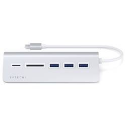 Satechi ST-TCHCRS USB Hub 3 porty USB-A, SD, microSD USB 3.0 5 GBit/s stříbrná ST-TCHCRS