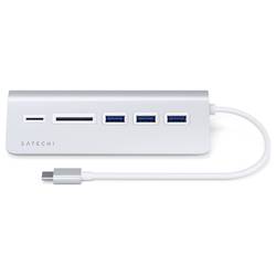 Satechi ST-TCHCRS USB Hub 3 porty USB-A, SD, microSD USB 3.0 5 GBit/s stříbrná ST-TCHCRS
