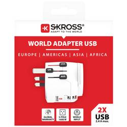 Skross 1302470 cestovní adaptér Pro Light USB (2xA) -World
