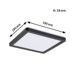 Paulmann 71000 P Atria Shine 11,2W 3000K 190x190 sz Ks LED stropní svítidlo LED 11.2 W černá