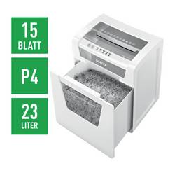 Leitz IQ Home Office P4 skartovačka 5 listů na kousky 4 x 40 mm P-4 23 l Křížový řez sponky do sešívačky, kancelářské sponky