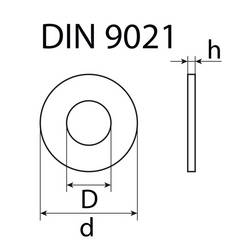 podložka 10.5 mm 30 mm ocel pozinkované 100 ks SWG 4009155670409