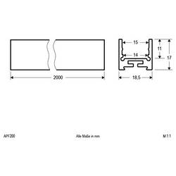 EVN APF 200 EVN Lichttechnik Profile hliník (d x š) 2000 mm x 18.50 mm 1 ks