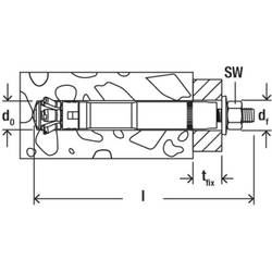 Fischer 567780 FSU-P M10x100/20 Šroubová kotva 150 mm 10 ks