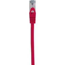 Renkforce RF-5043976 RJ45 síťové kabely, propojovací kabely CAT 6A S/FTP 0.15 m červená samozhášecí 1 ks
