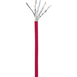 Renkforce RF-5043976 RJ45 síťové kabely, propojovací kabely CAT 6A S/FTP 0.15 m červená samozhášecí 1 ks