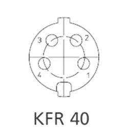 Lumberg KFR 40 DIN kruhový konektor zásuvka, vestavná vertikální Pólů: 4 stříbrná 1 ks