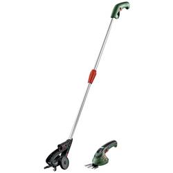 Bosch Home and Garden 0600833109 Isio akumulátor nůžky na trávu, teleskopická rukojeť + akumulátor, vč. nabíječky, s prodloužením, včetně nástavce na nůžky na