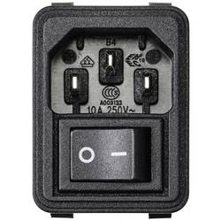 TRU COMPONENTS TC-10088416 IEC zástrčka C13/C14 C14 zástrčka, vestavná rovná Počet kontaktů: 3 10 A černá 1 ks