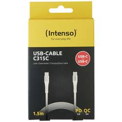 Intenso USB kabel USB 2.0 USB-C ® zástrčka, USB-C ® zástrčka 1.50 m bílá látkový potah 7901002