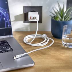 Intenso USB kabel USB 2.0 USB-C ® zástrčka, USB-C ® zástrčka 1.50 m bílá látkový potah 7901002