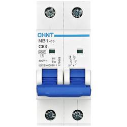 Chint 179666 NB1-63 2P C50 6kA DB elektrický jistič 2pólový 50 A 240 V, 415 V